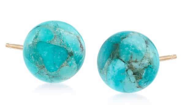 Ross-Simons 10mm Turquoise Bead Stud Earrings Review