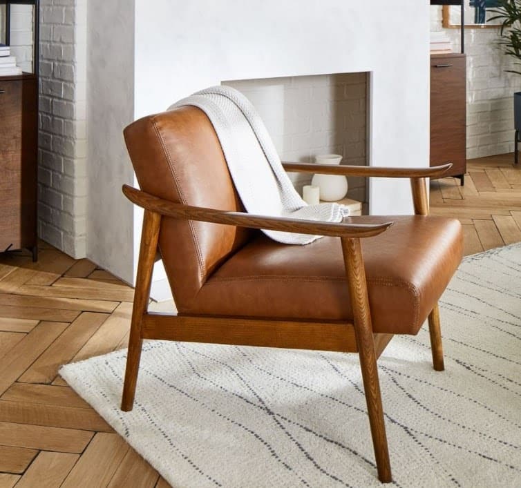 West Elm Mid-Century Leather Show Wood Chair Review