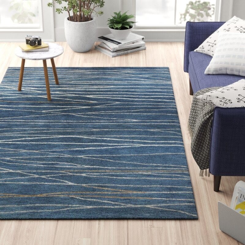 Wayfair Soleia Handmade Tufted Azure Rug