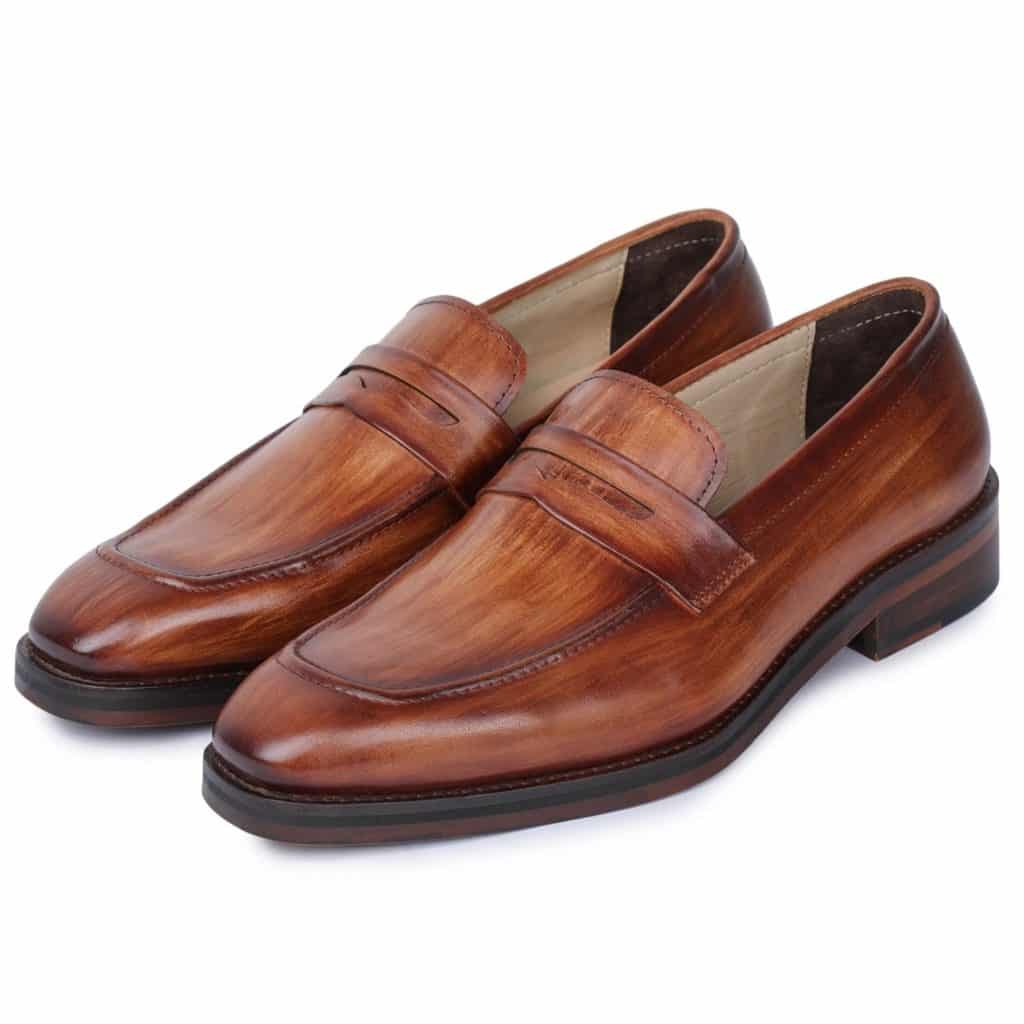 Lethato Penny Slip On Loafers - Tan Review 