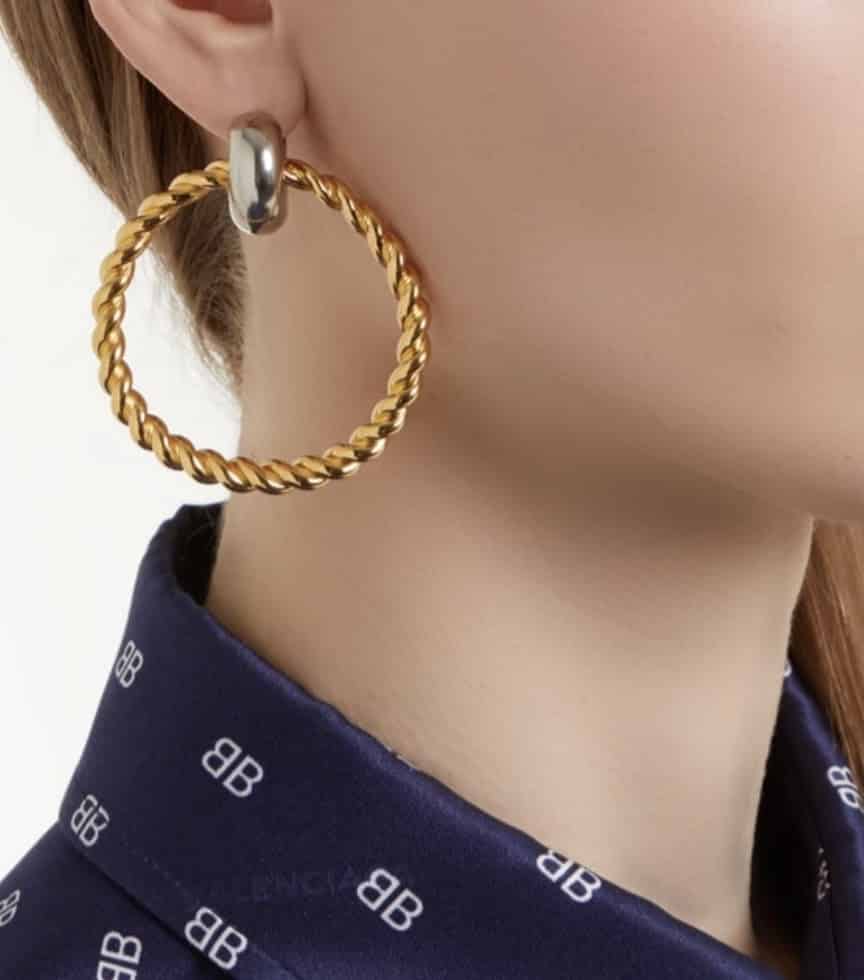 Balenciaga Two-Tone Twisted Hoop Earrings Review