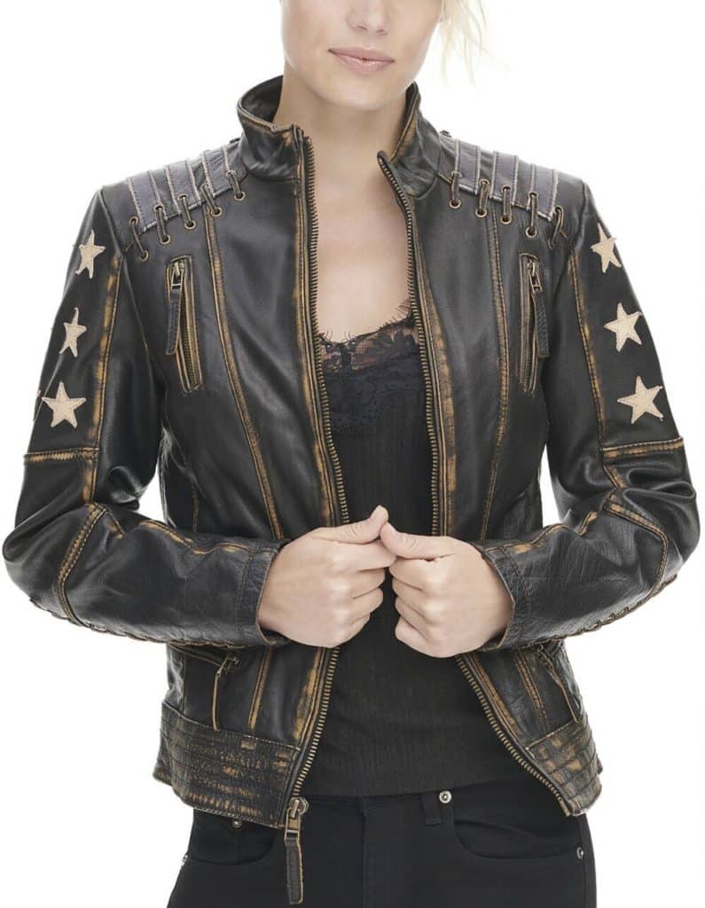 Wilsons Leather Distressed Stars and Stripes Leather Jacket Review