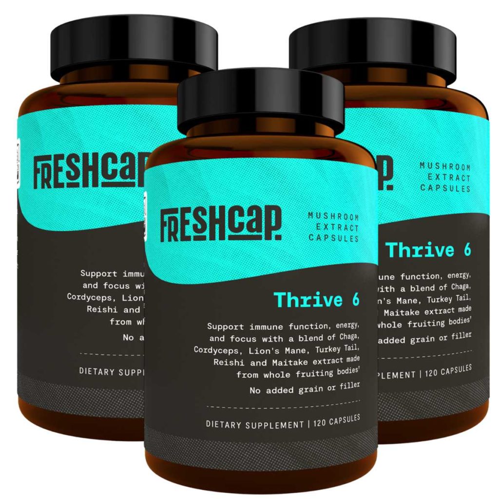 FreshCap Mushroom Review 11 FreshCap 3 Bottle Deal - Thrive 6 Capsules Review