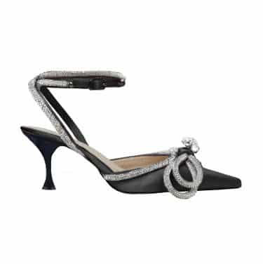 Moda Operandi Mach & Mach Double Bow Crystal-Embellished Satin Pumps Review