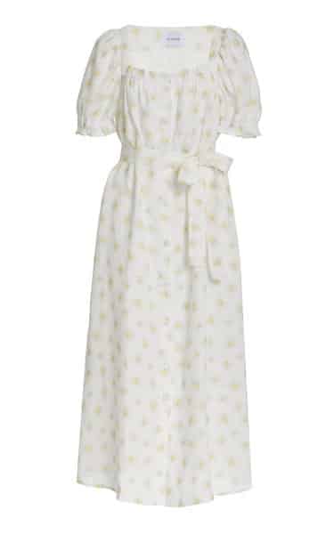 Moda Operando Brigitte Daisy-Print Linen Midi Dress Review