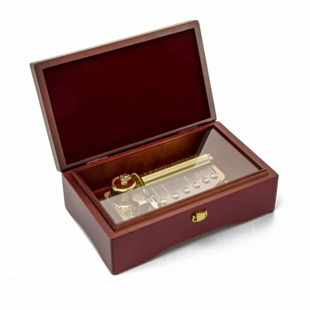 Music Box Attic Gorgeous Minimal Design Swiss 72 Note Cherry Musical Jewelry Box Review