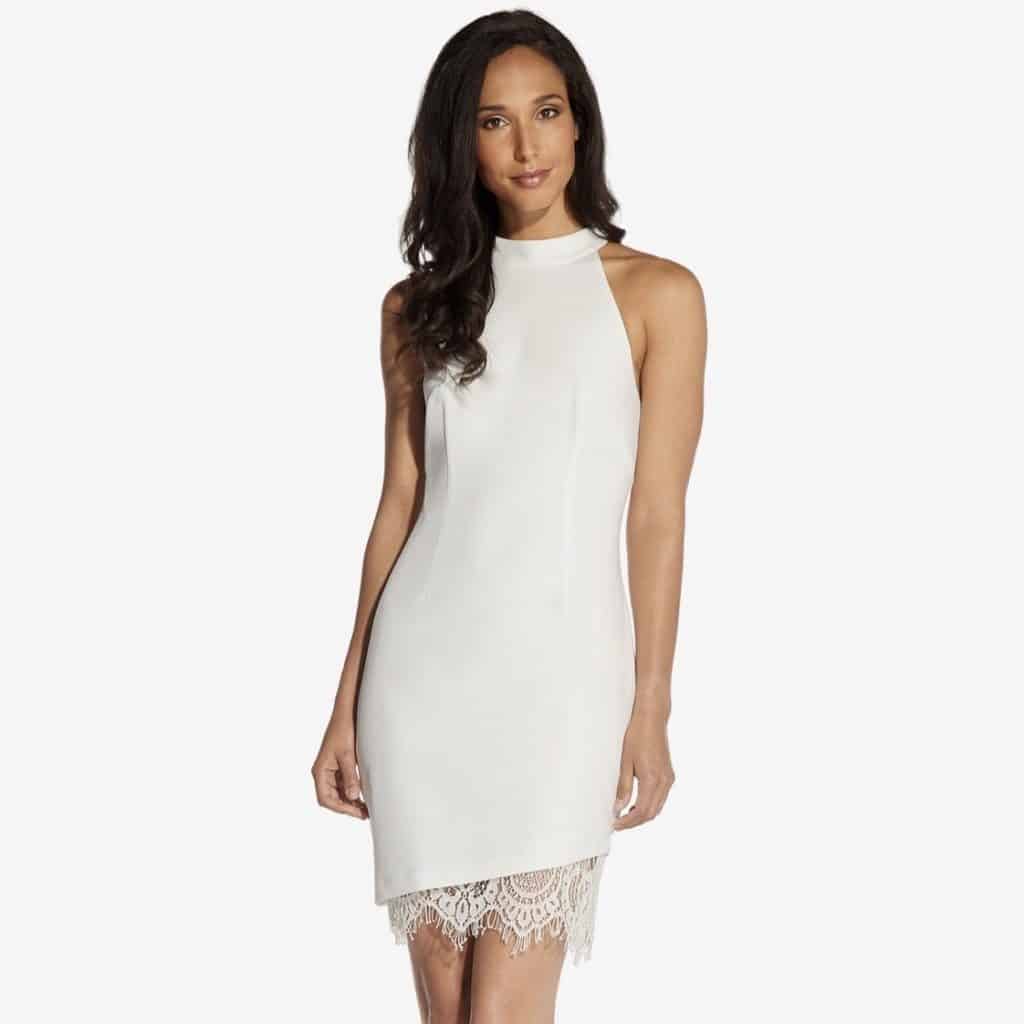 Adrianna Papell Mini Crepe Halter Cocktail Dress Review