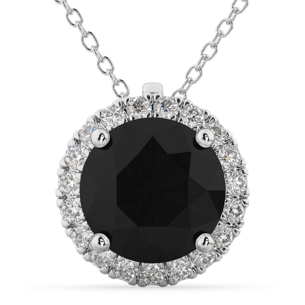 Allurez Halo Round Black Diamond Pendant Necklace Review