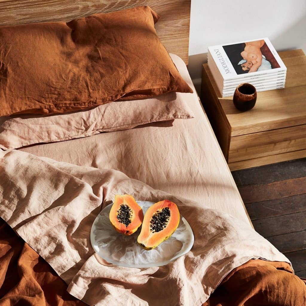 Bed Threads Rust 100% Flax Linen Bedding Set Review