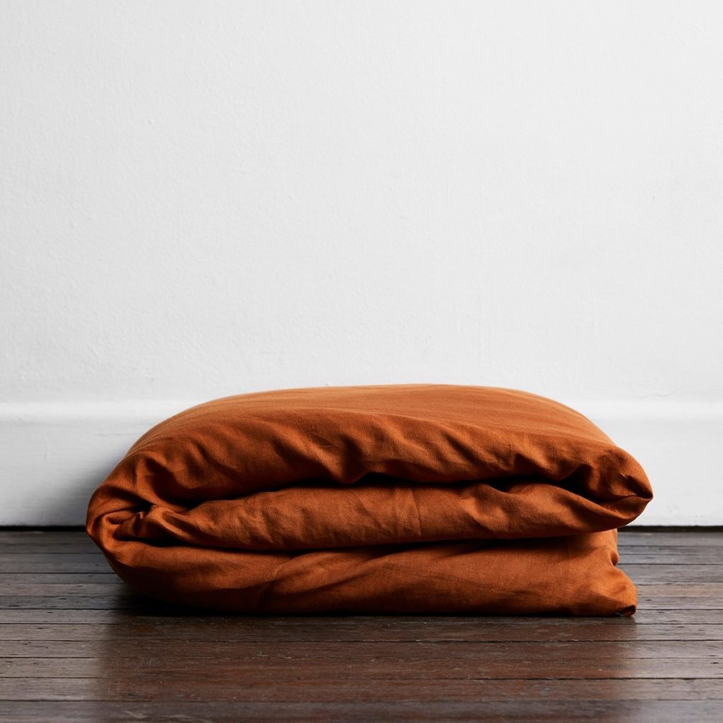Bed Threads Rust 100% Flax Linen Duvet Cover Review