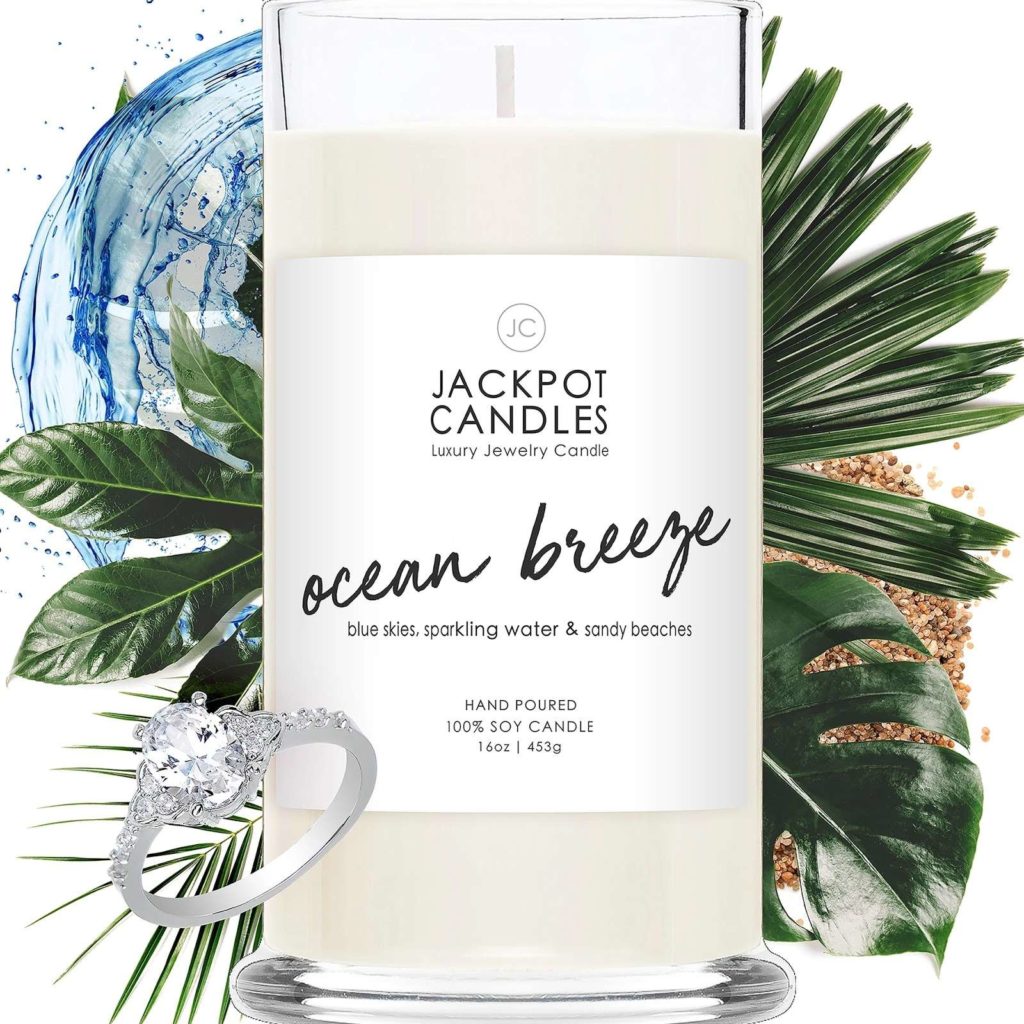 Jackpot Candles Ocean Breeze Candle with Jewelry Ring Review