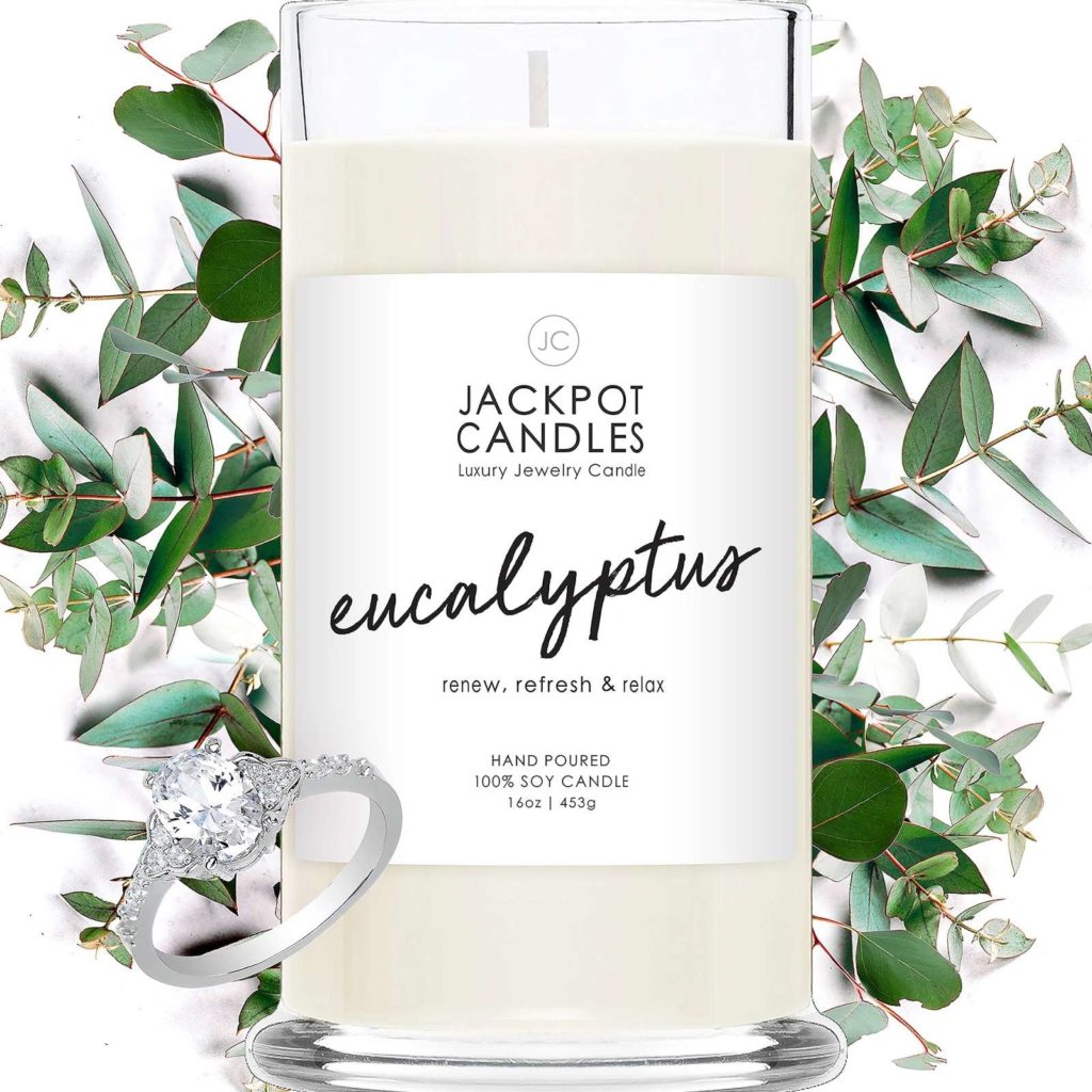 Jackpot Candles Eucalyptus Jewelry Candle with Jewelry Ring Review 