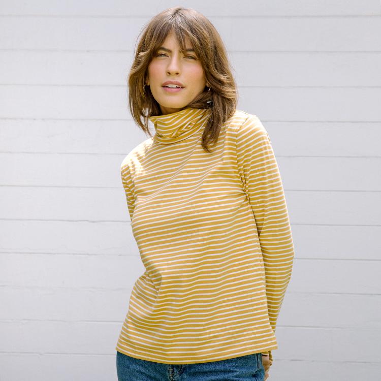 Tradlands Monty Striped Turtleneck Gold Review