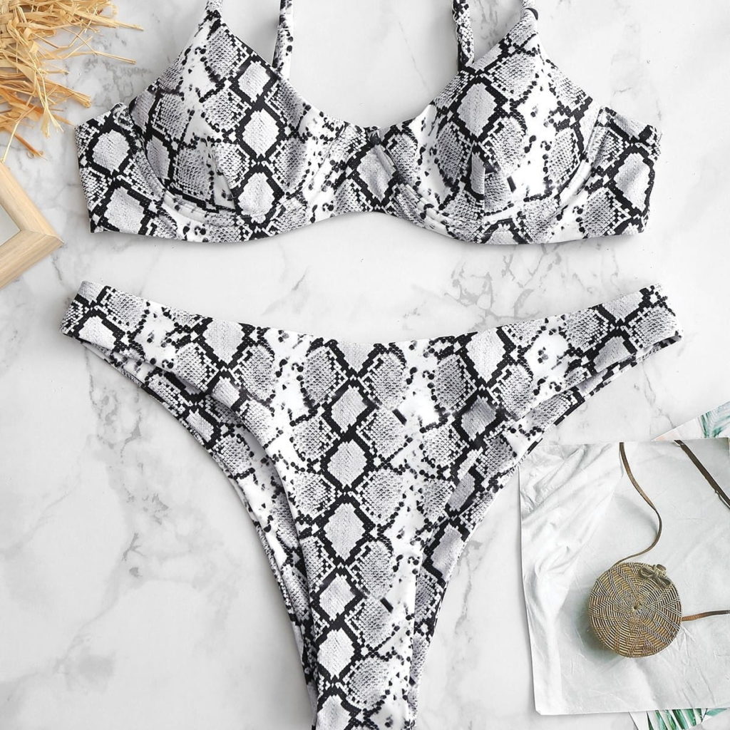 Zaful Snakeskin Print Bikini Set Review