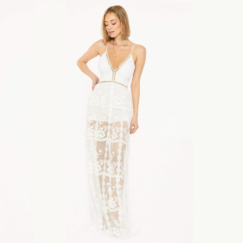 A'Gaci White Lace Maxi Dress Review 