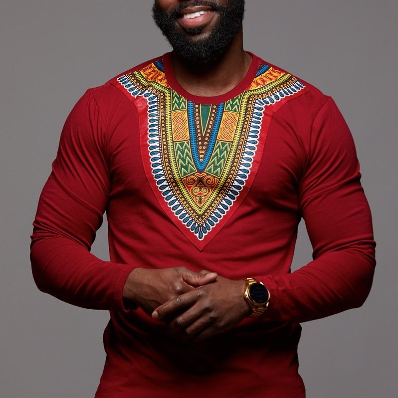 D’Iyanu Thabo Men's African Print Dashiki Long Sleeve Shirt Review