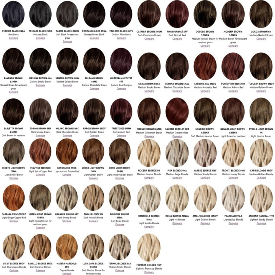 Reed Hair Color Chart