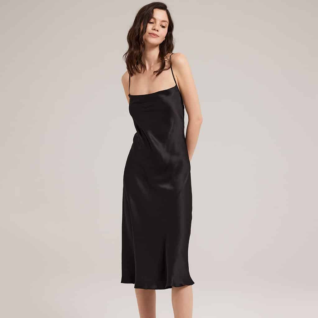 Nap Loungewear Silk Satin Slip Midi Dress Review
