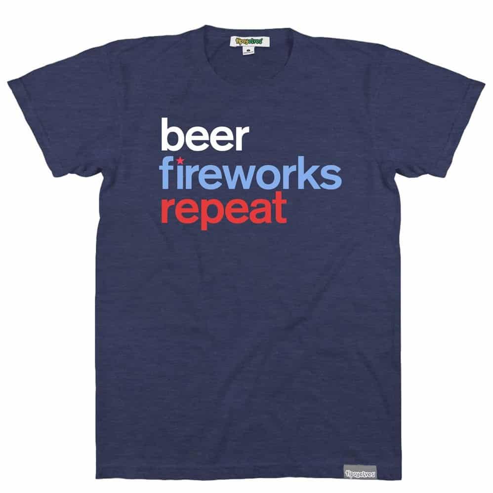Men’s Beer Fireworks Repeat Tee Review
