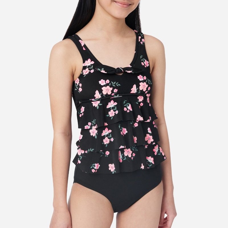 Justice Floral Ruffle Tankini Swim Set Review