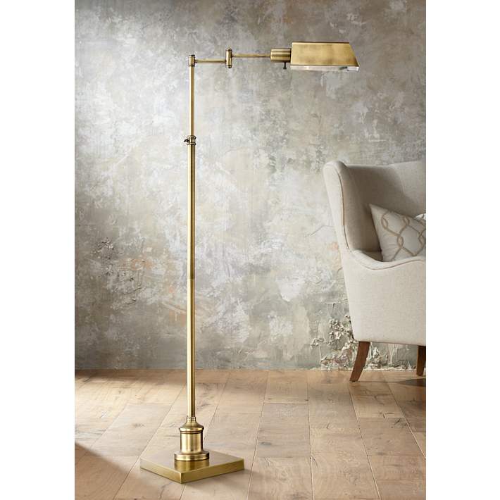 Lamps Plus Jenson Aged Brass Adjustable Pharmacy Floor Lamp Review