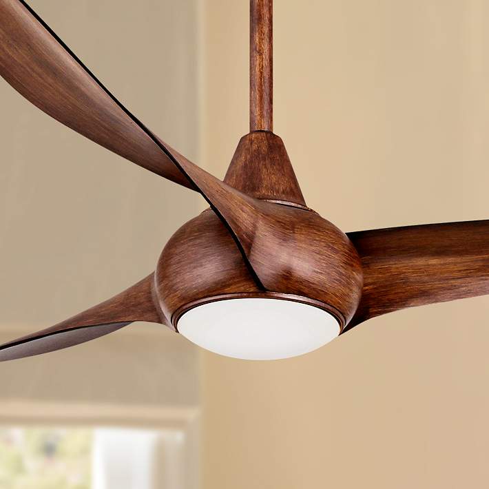 Lamps Plus 52” Minka Aire Light Wave Distressed Koa Ceiling Fan Review