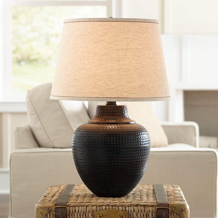 Lamps Plus Brighton Hammered Pot Bronze Table Lamp Review