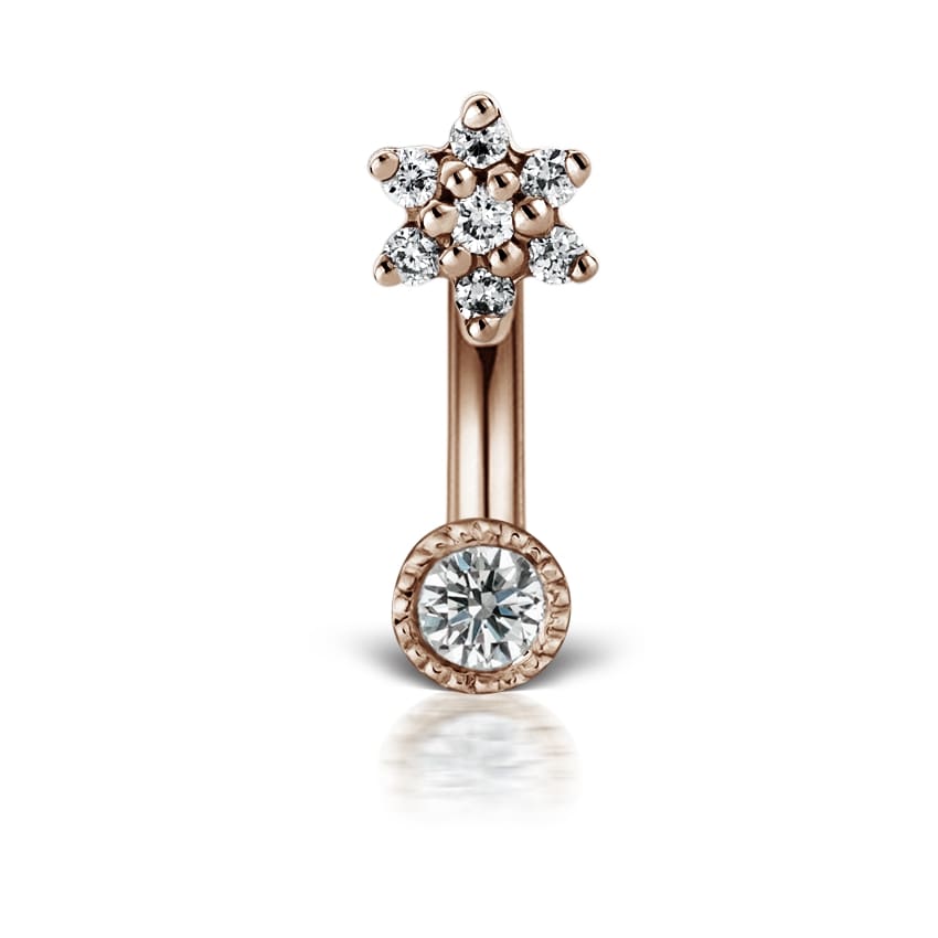 Maria Tash 3mm Flower and 2mm Diamond Rook Barbell Review
