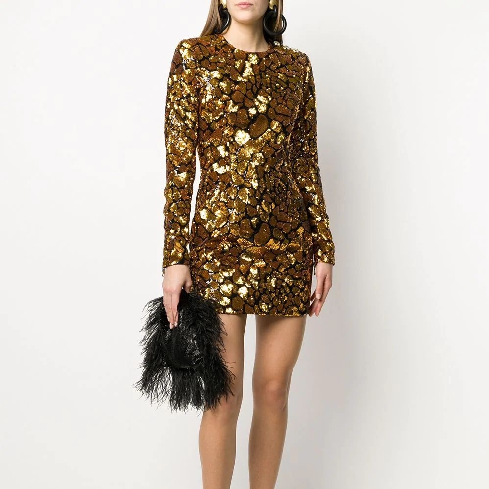 The Webster Balmain Black and Gold Sequined Dress Review