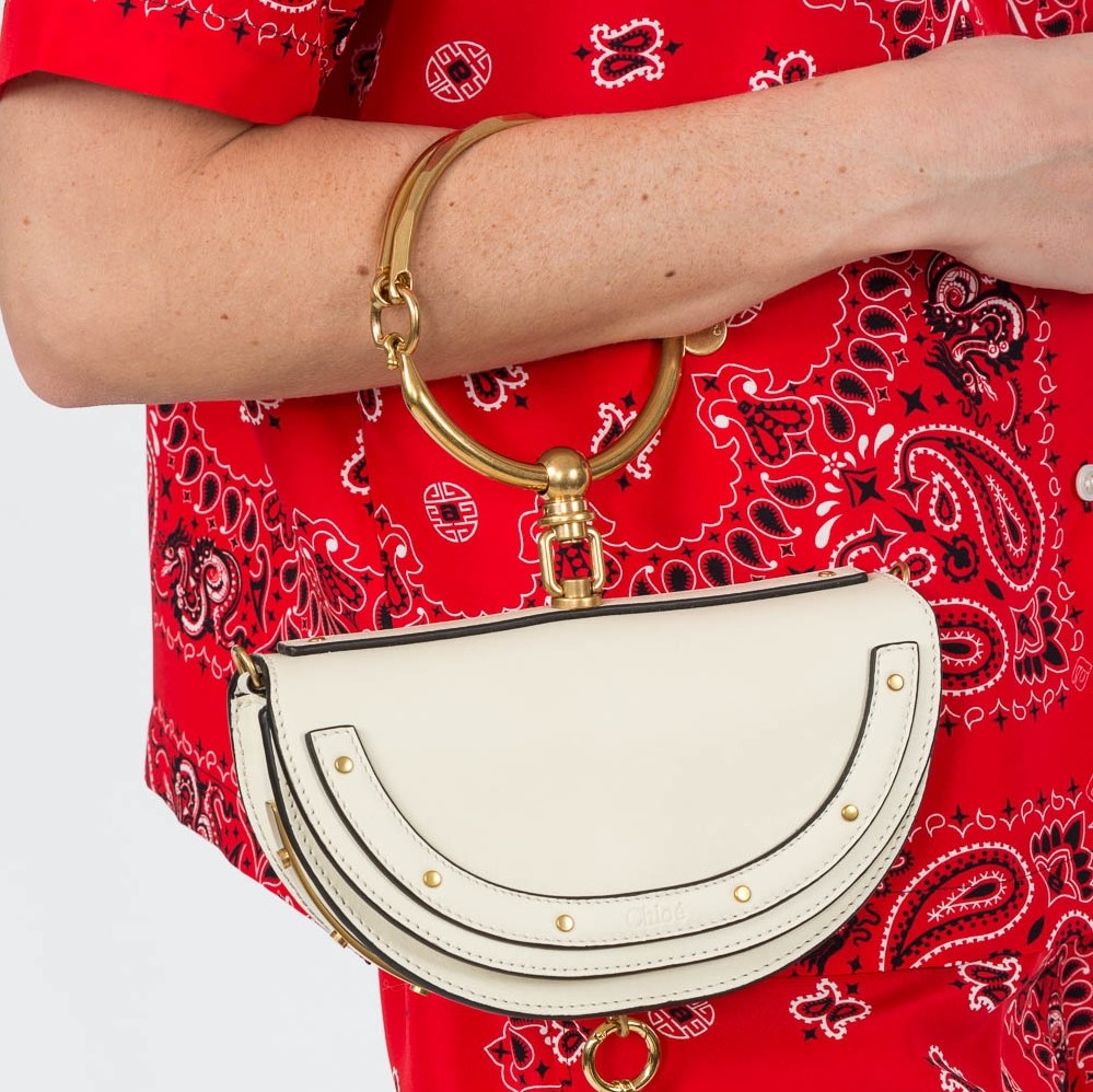 The Webster Chloe Cream Nile Minaudire Handbag Review