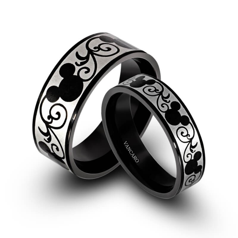 Vancaro Matching Wedding Bands Couple Rings With Black Mouse Inspired Review