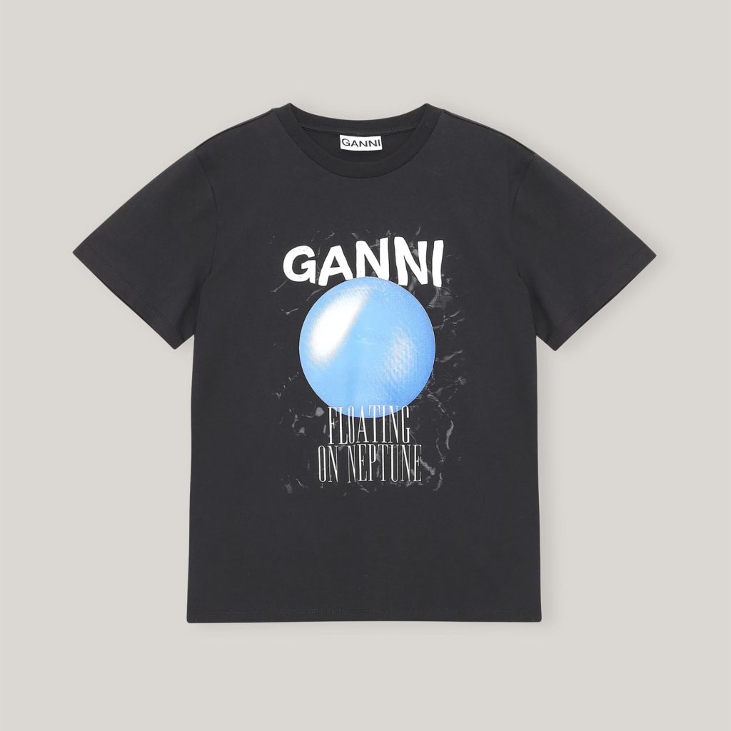 Ganni Basic Cotton Jersey T-Shirt Neptune Review