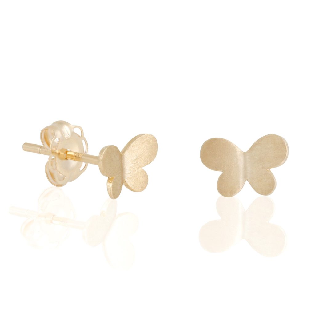 Girls Crew 14k Fine Gold Butterfly Stud Earrings Review