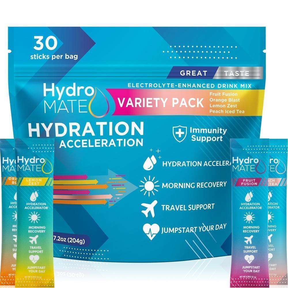 HydroMATE Electrolyte Drink Mix Variety Packets Review 