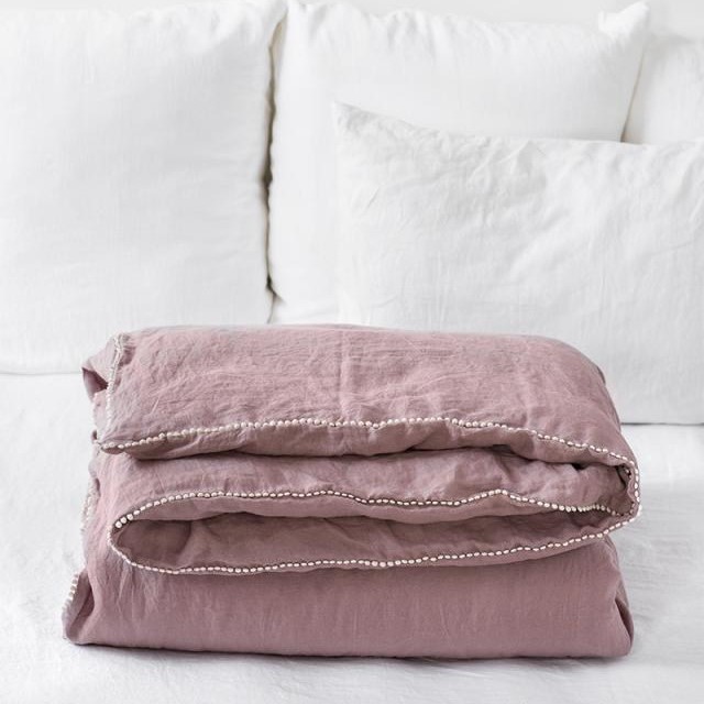 MagicLinen Pom Pom Trim Linen Duvet Cover Review