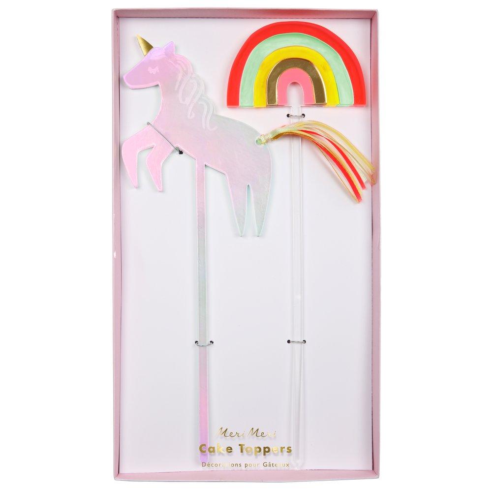 Meri Meri Unicorn & Rainbow Acrylic Cake Toppers Review 