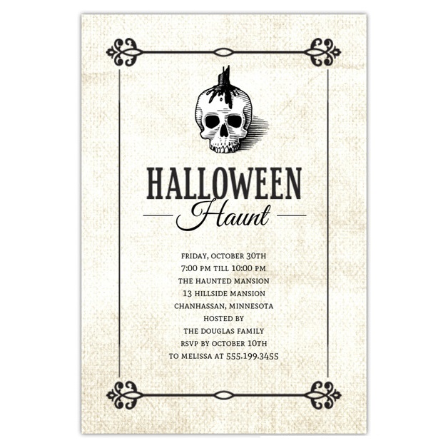 PurpleTrail Haunting Skull Halloween Party Invitation Review
