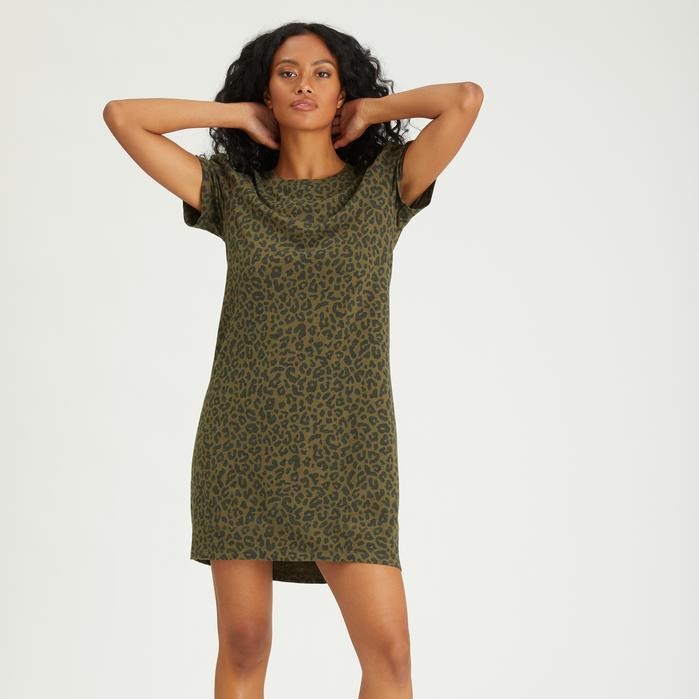 Sanctuary Clothing So Twisted T-Shirt Dress Camo Leo Review 