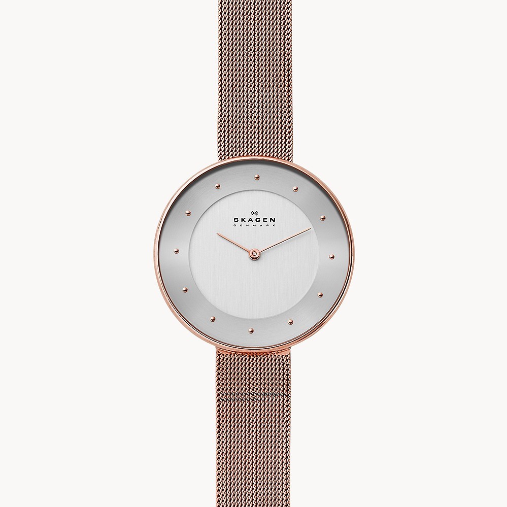 Skagen Gitte Rose-Tone Steel Mesh Watch Review