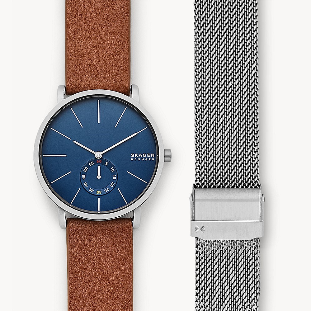 Skagen Hagen Three-Hand Brown Leather Watch Set Review