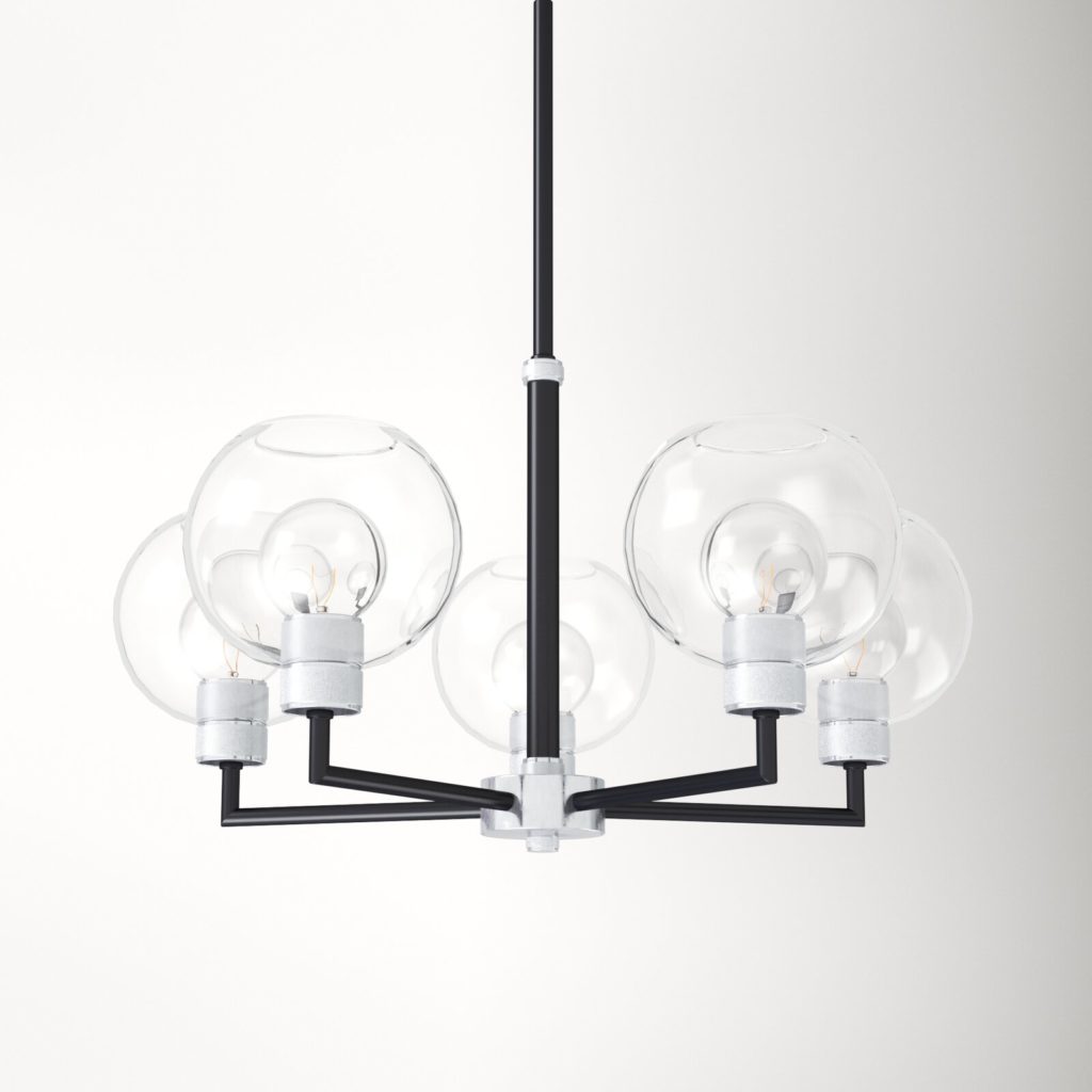 All Modern Craine 5 - Light Shaded Geometric Chandelier Review