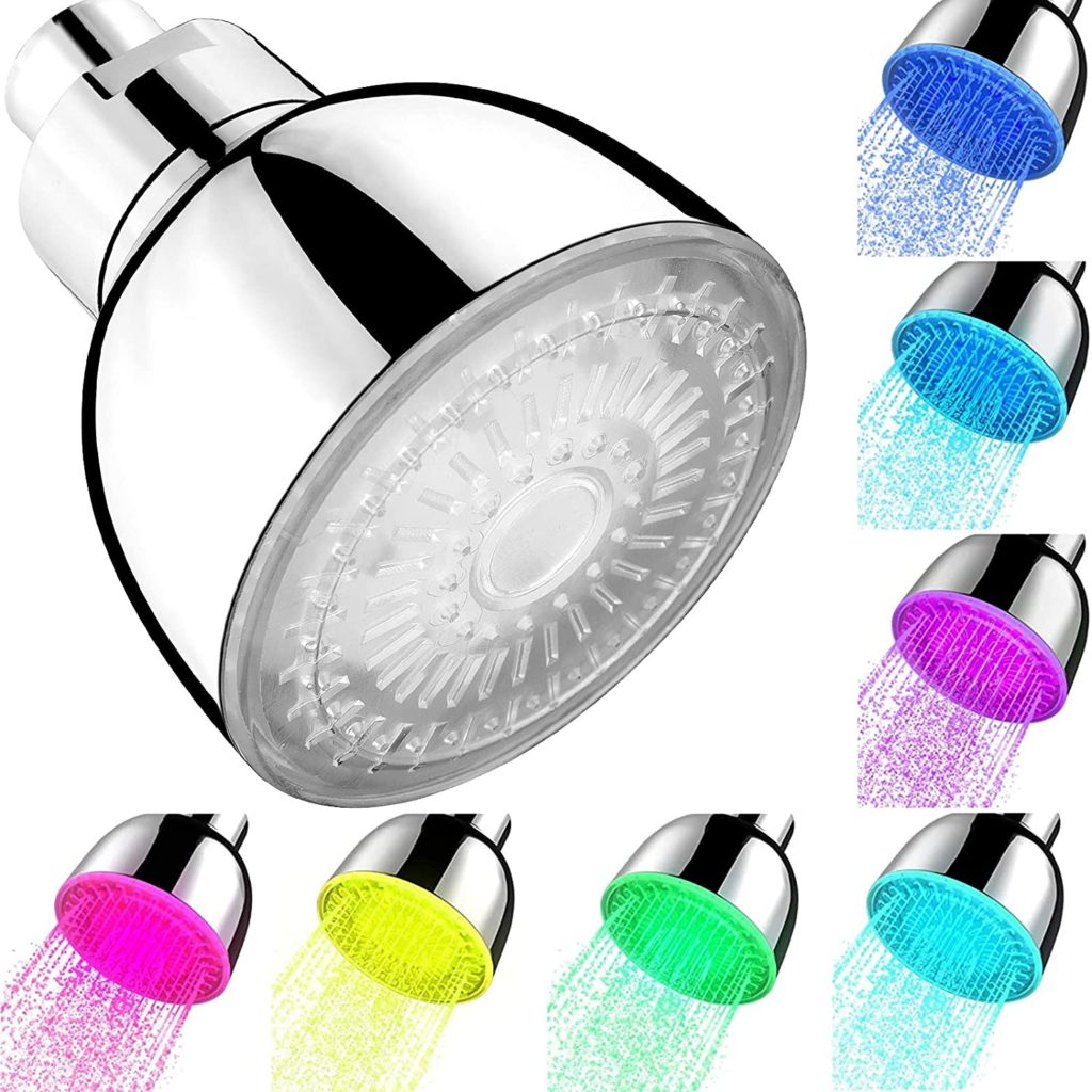 Five Below Color Changing LED Light Shower Head Review 