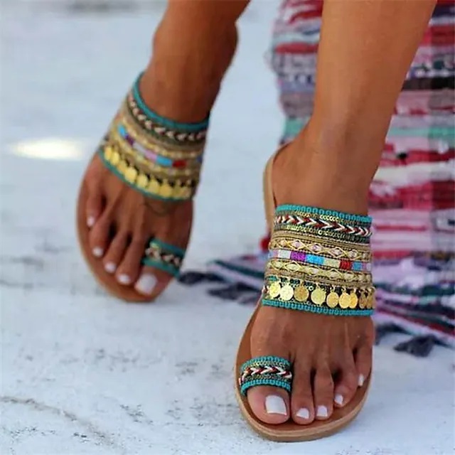 LightInTheBox Boho Bohemia Beach Flat Sandals Review 