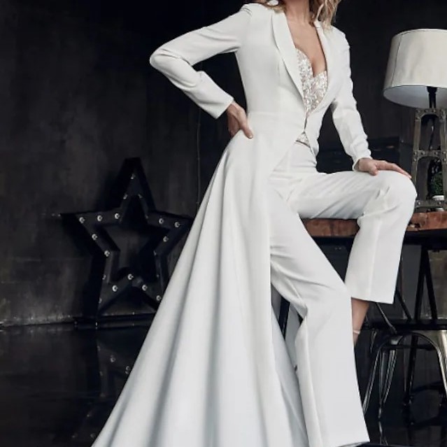 LightInTheBox Two Piece Jumpsuit Wedding Dress Review