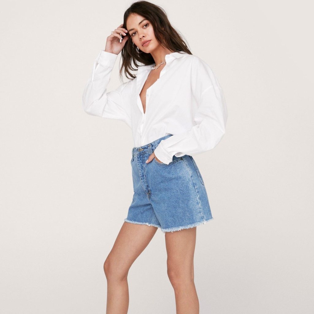 Nasty Gal Vintage Raw Hem Denim Mom Shorts Review