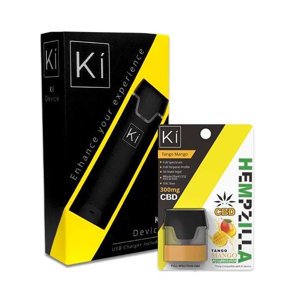 Pure CBD Vapors Hempzilla Ki Device Pen & Ki Pods Kit 300mg Review 