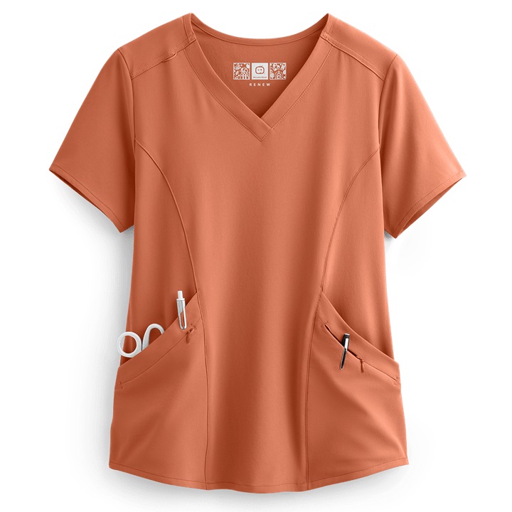 Uniform Advantage WonderWink Renew Women's 4-Pocket V-Neck Scrub Top Review