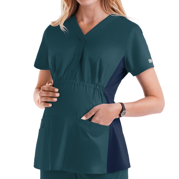 Uniform Advantage Butter-Soft STRETCH Women’s 3-Pocket Knit Panel Maternity Scrub Top Review
