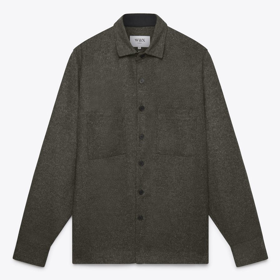Wax London Whiting Overshirt Grey Melton Wool Review 