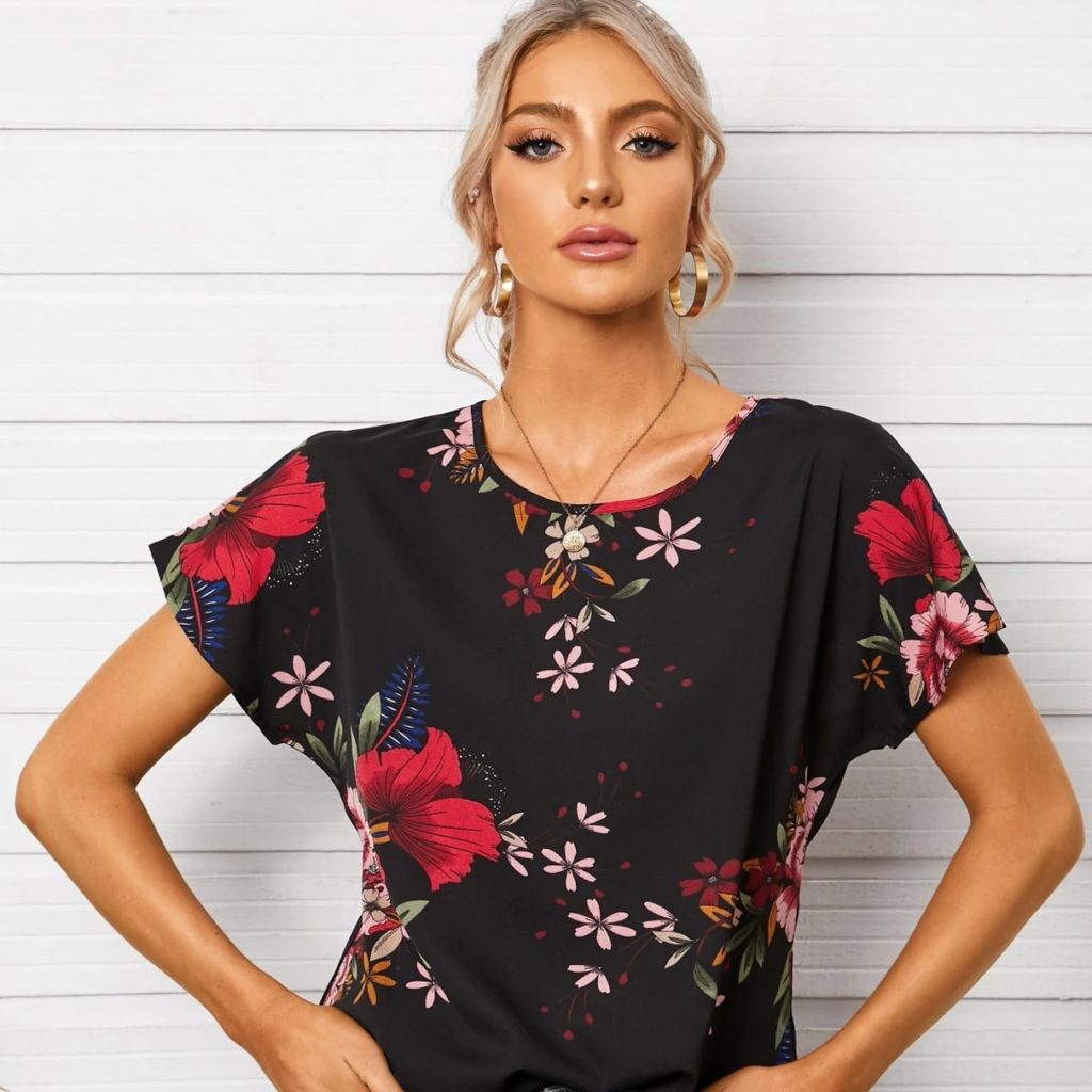 Yoins Random Floral Print Sleeveless Tee Review 